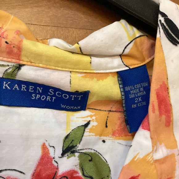 Karen Scott blouse size 2X   In good condition - Picture 3 of 4